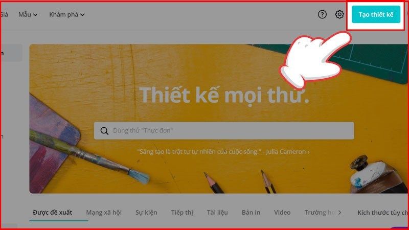 Bắt đầu tạo thiết kế banner (Ảnh: internet)