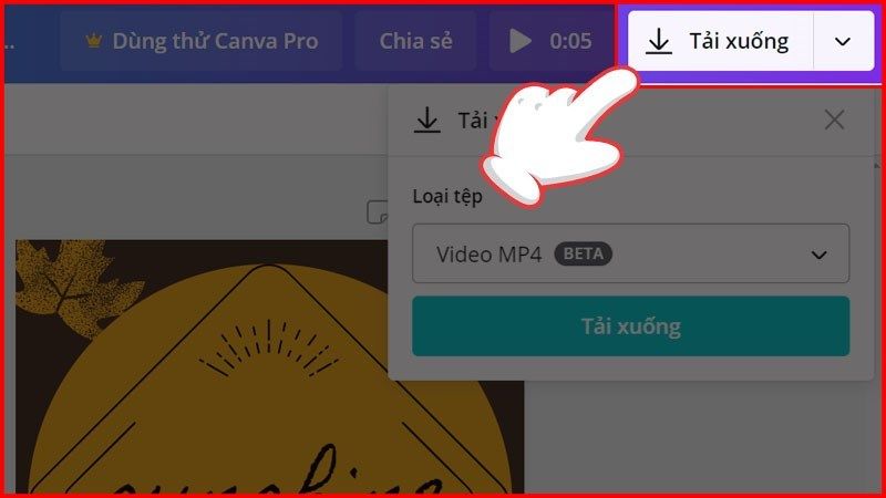 Tải xuống banner đã thiết kế (Ảnh: internet)