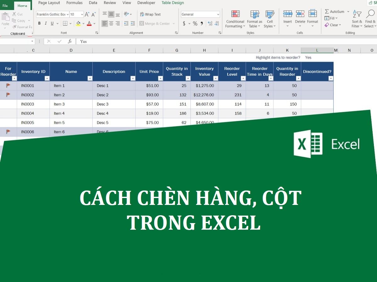 Cách chèn thêm cột trong excel đơn giản và dễ hiểu