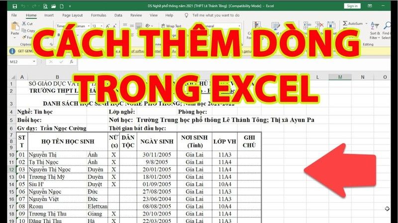 Cách thêm dòng trong Excel siêu nhanh, ai cũng làm được