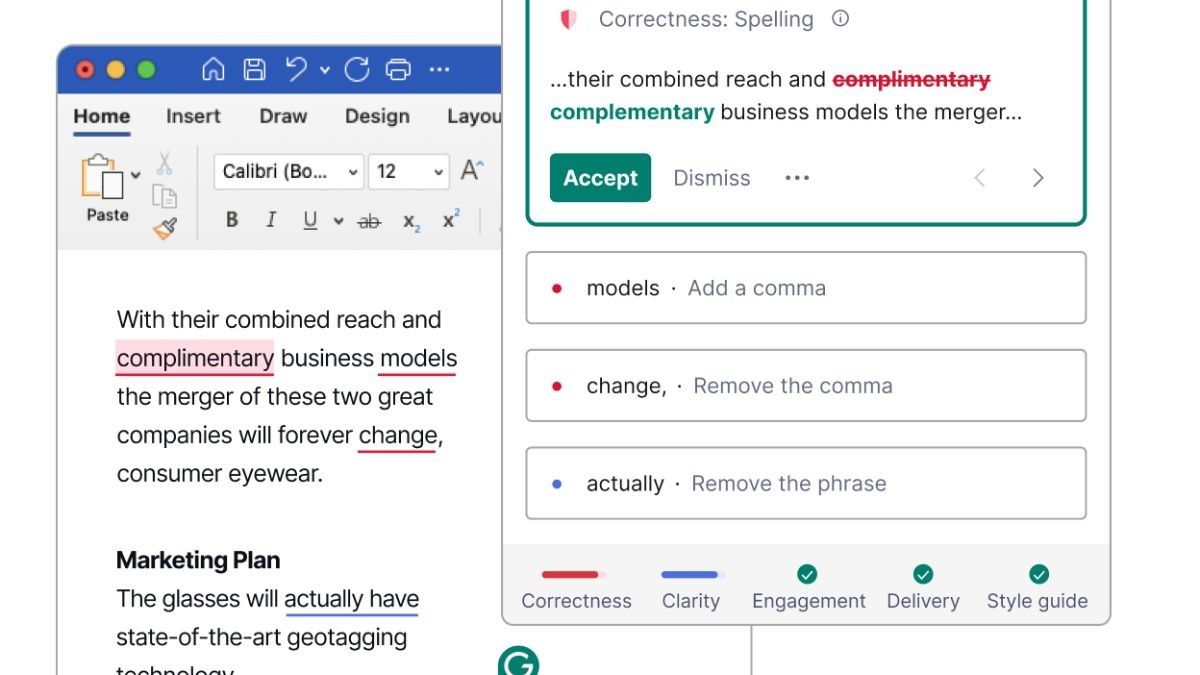 Grammarly hỗ trợ kiểm tra ngữ pháp và cải thiện cách diễn đạt tiếng Anh