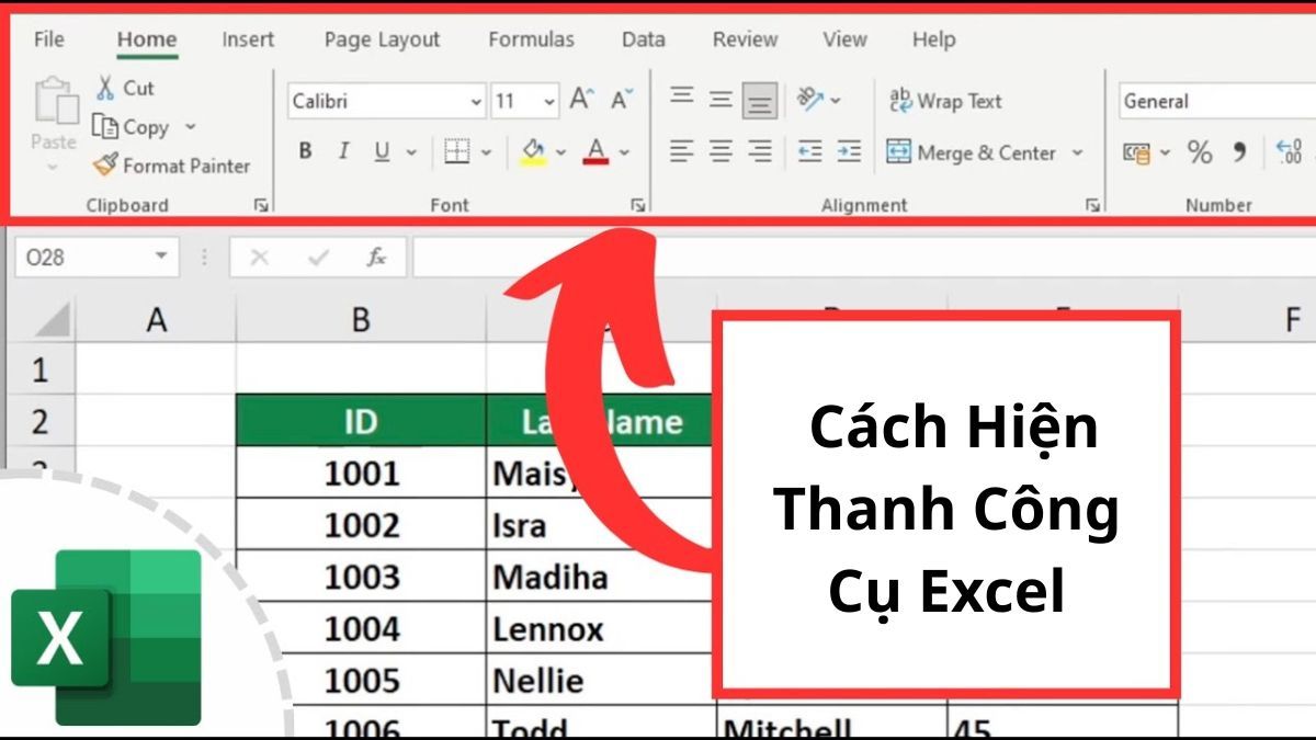 Cách hiện thanh công cụ Excel cực đơn giản, dễ dàng