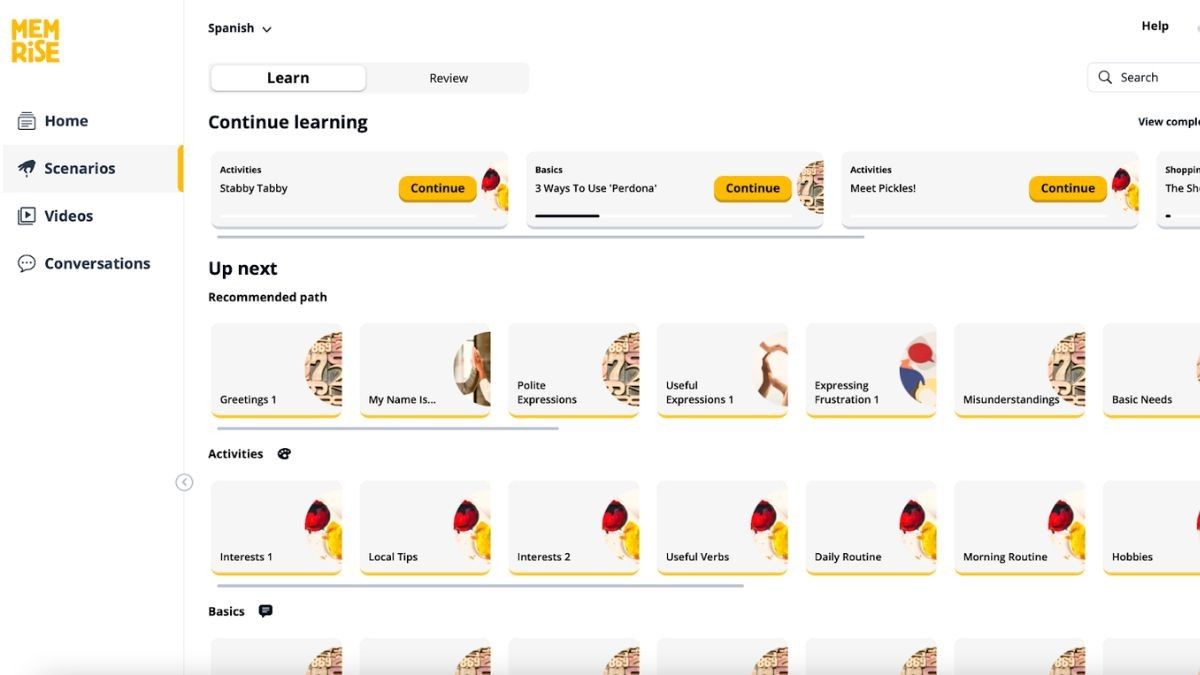 Memrise giúp ghi nhớ từ vựng tiếng Anh bằng hình ảnh