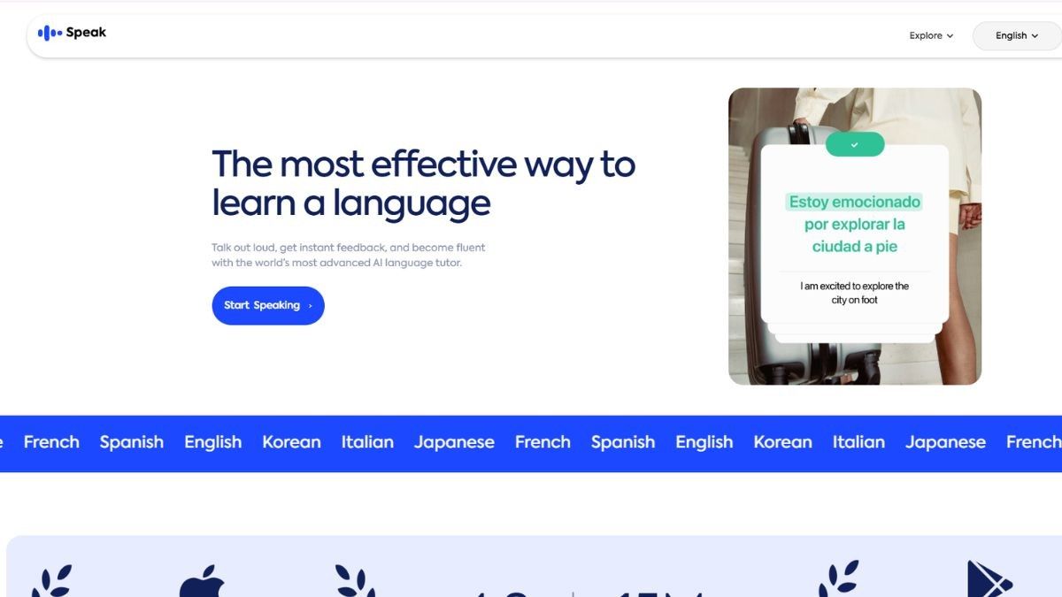 Speak hỗ trợ phát triển kỹ năng nói tiếng Anh bằng AI